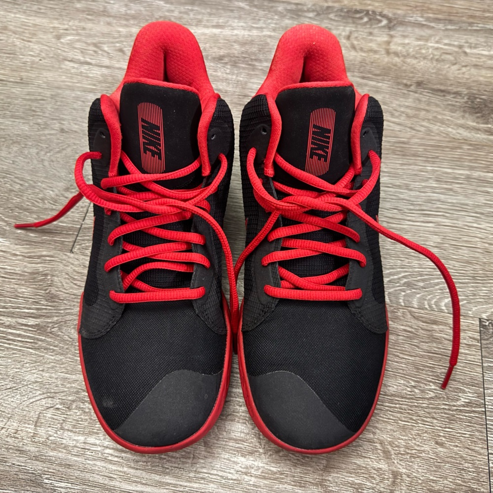 Nike Precision 3 Red and Black Basketball Men’s Shoes - Picture 2 of 7